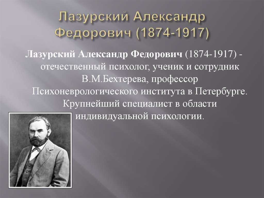 Александр федорович лазурский
